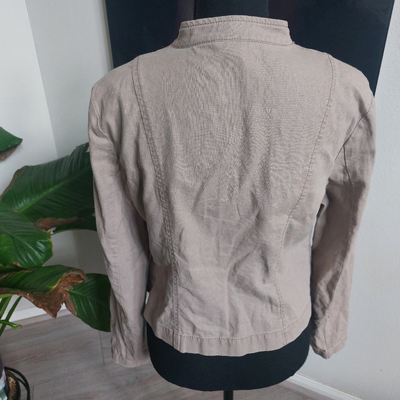 LOFT Ruffle Military Neru Jacket Linen Size Small - Picture 15 of 16